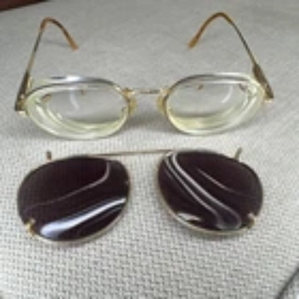 Polo Ralph Lauren Classic Eyeglasses Gold Metal Tooled Tortoise Frame With Shade